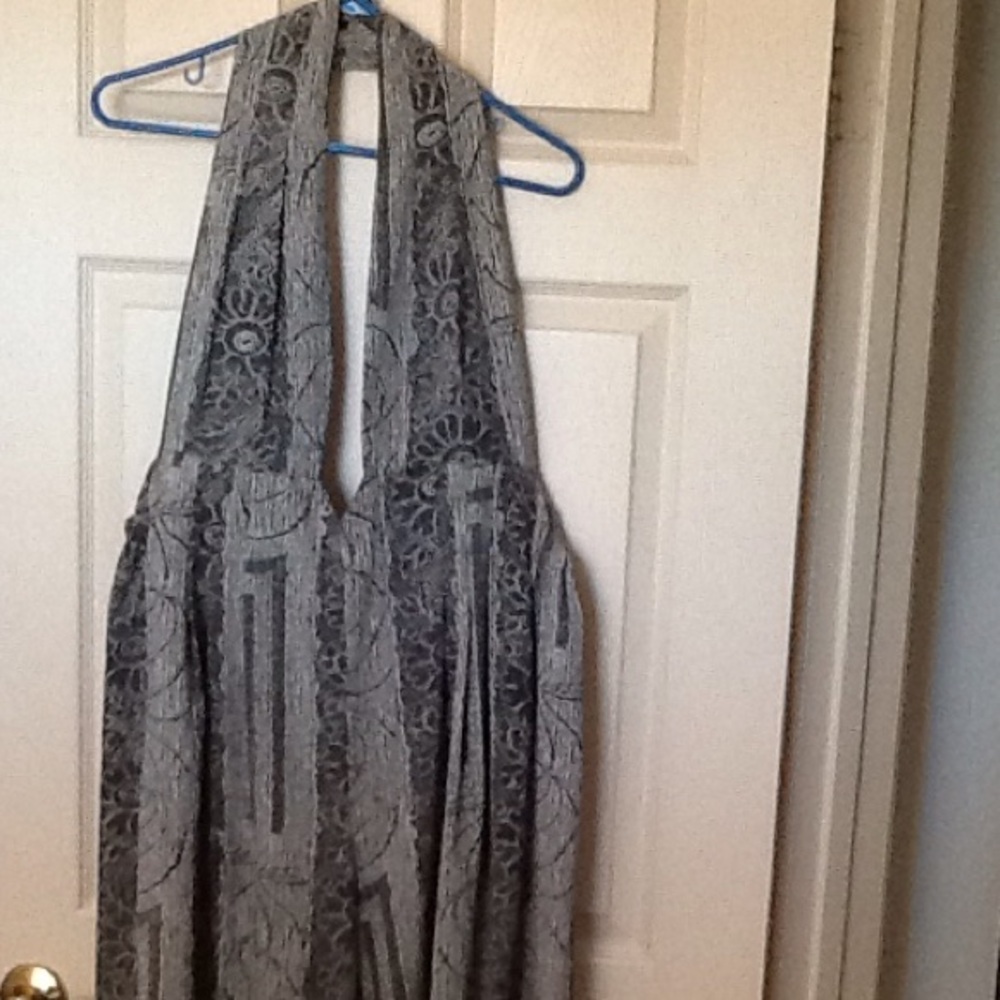 Size S Halter long wide legs  V neck jumpsuits